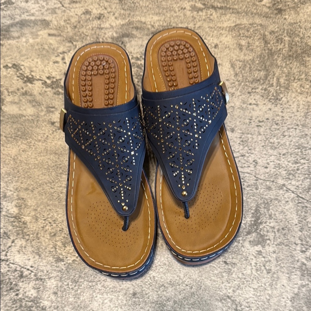 HARENCE Wedge Sandals for Women - Size 42